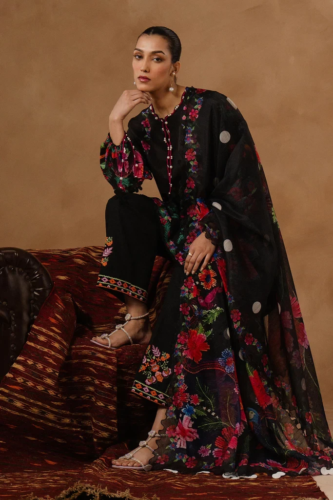 Muzlin Lawn 3 Piece Suit - SKU: M261-016B-CU