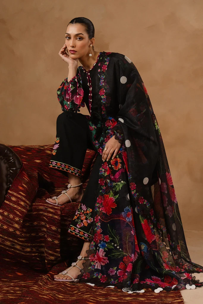 Muzlin Lawn 3 Piece Suit - SKU: M261-016B-CU