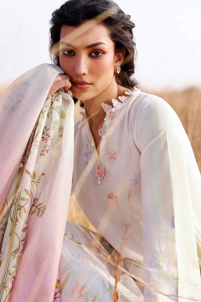 Muzlin Lawn 3 Piece Suit - SKU: M261-001A-CV
