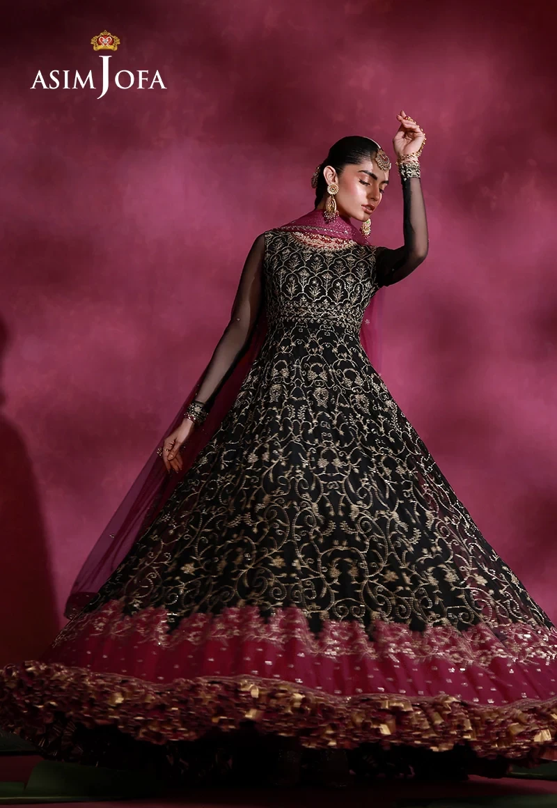 AJULFI-01 Embroidered Net 2 Pcs - AJULFI-01-UNS