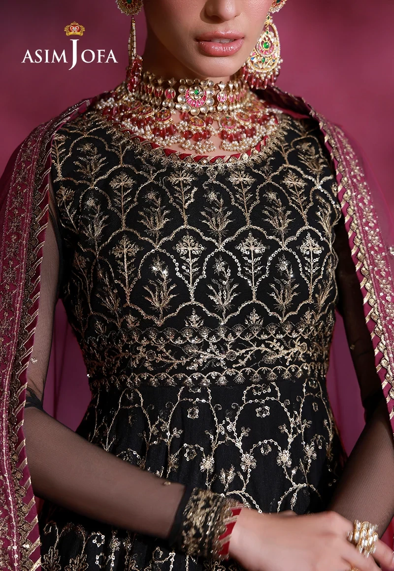 AJULFI-01 Embroidered Net 2 Pcs - AJULFI-01-UNS