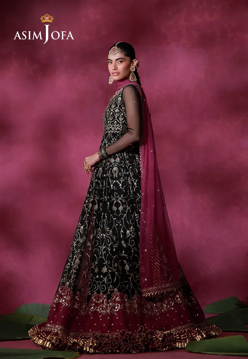 AJULFI-01 Embroidered Net 2 Pcs - AJULFI-01-UNS