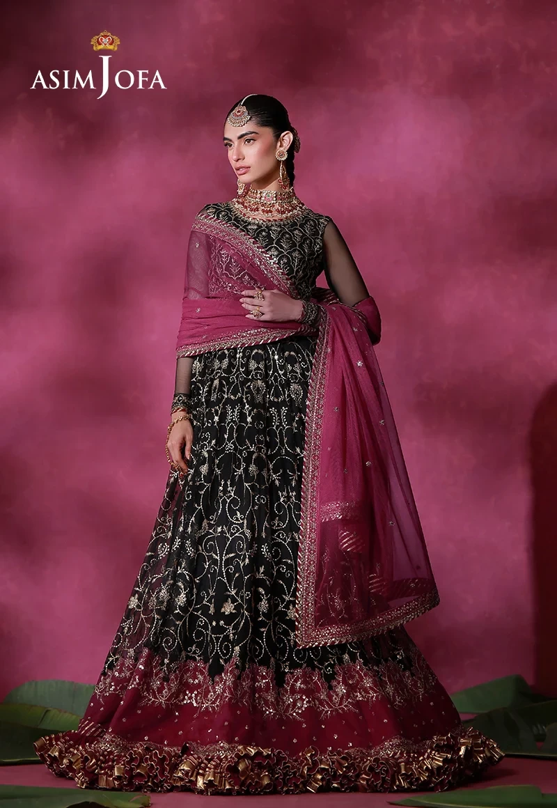 AJULFI-01 Embroidered Net 2 Pcs - AJULFI-01-UNS