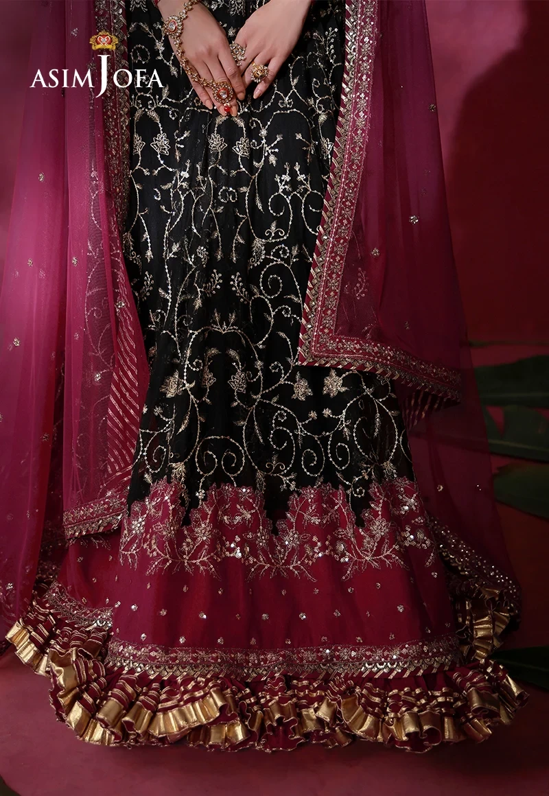 AJULFI-01 Embroidered Net 2 Pcs - AJULFI-01-UNS
