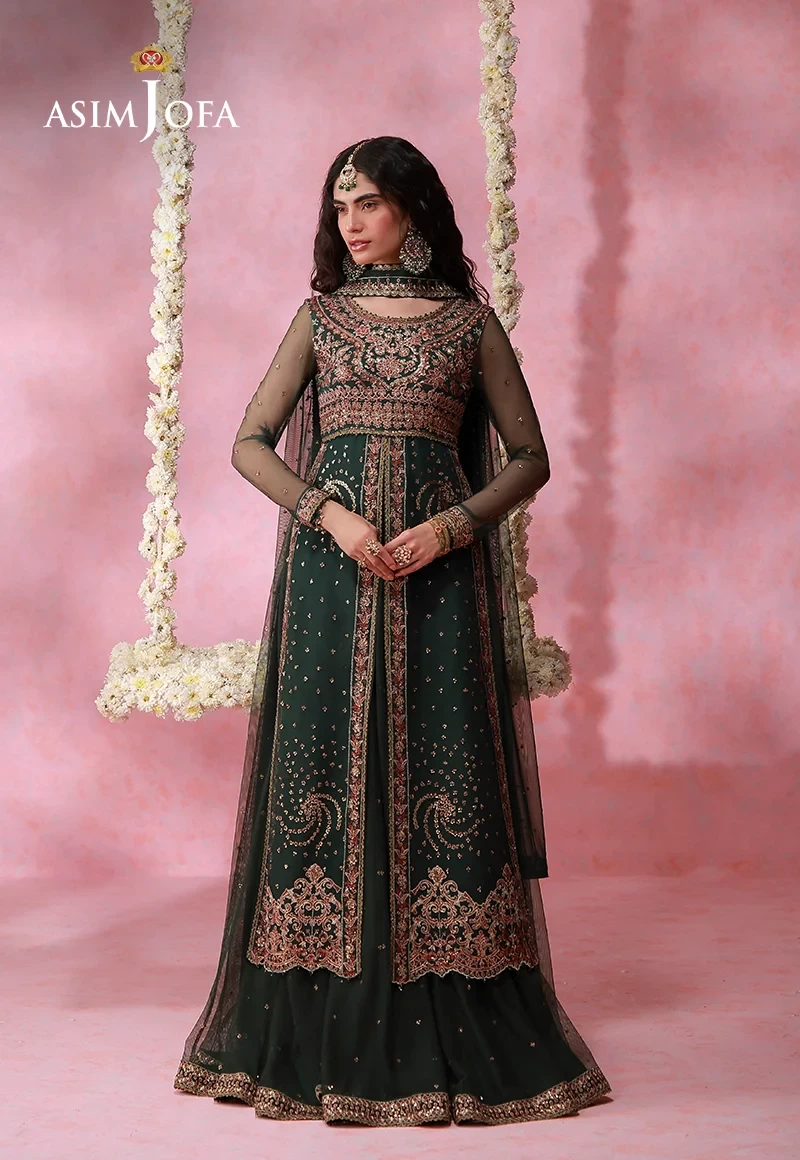 Embroidered Net 3 Pcs - AJULFI-02-UNS
