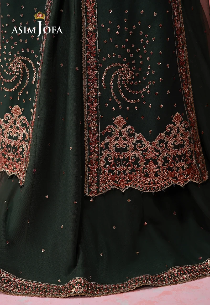 Embroidered Net 3 Pcs - AJULFI-02-UNS