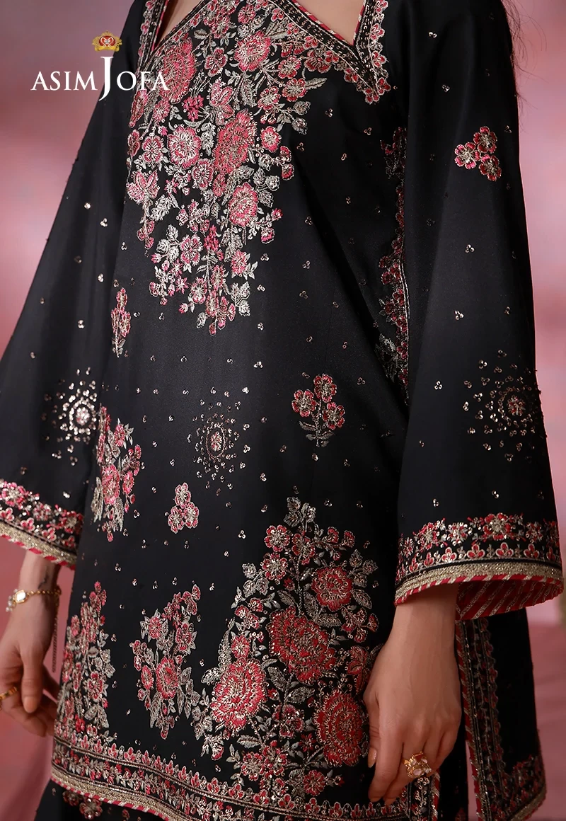 Embroidered Silk 2 Pcs -  AJULFI-07-UNS
