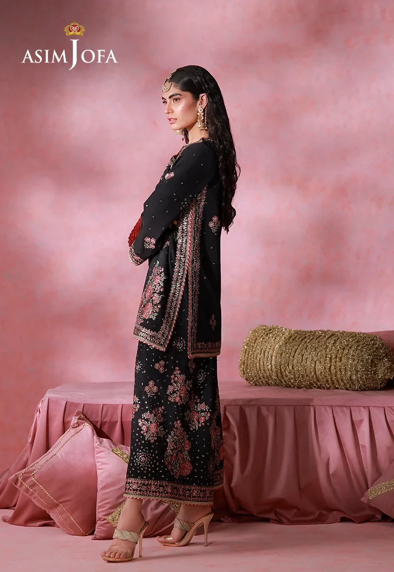 Embroidered Silk 2 Pcs -  AJULFI-07-UNS