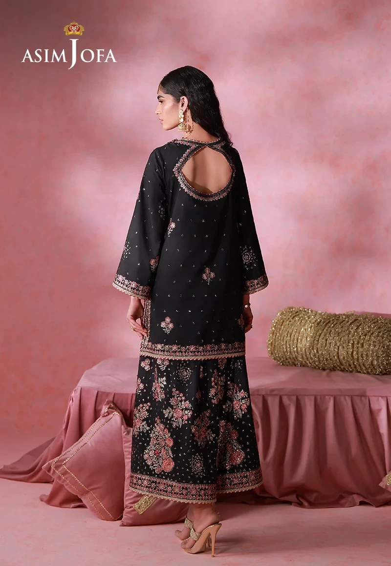 Embroidered Silk 2 Pcs -  AJULFI-07-UNS