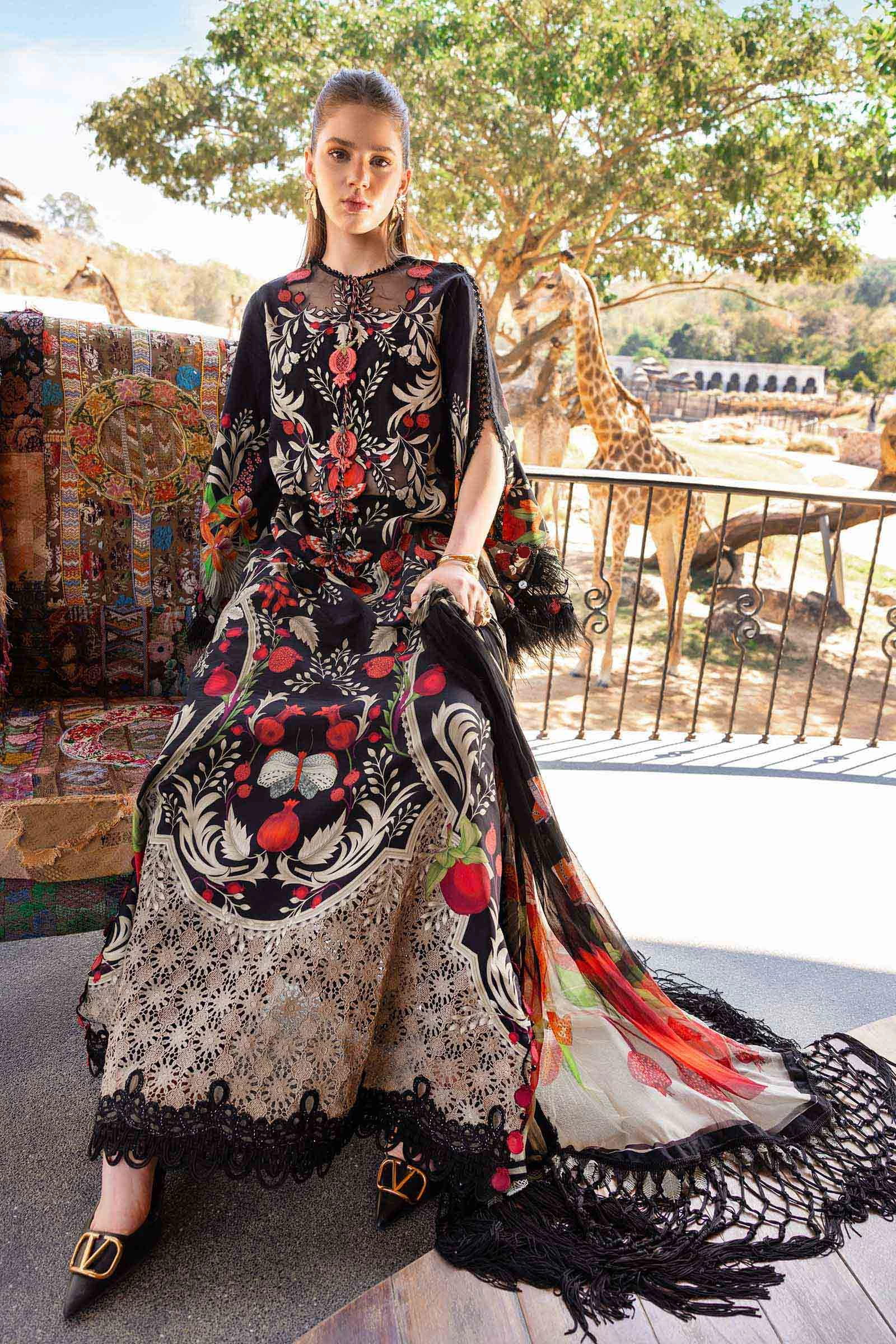 3 Piece Embroidered Lawn Suit - MPT-2912-B