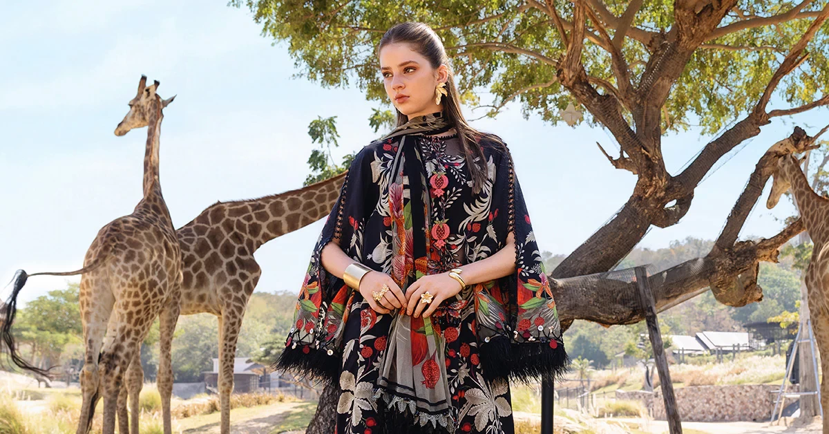 3 Piece Embroidered Lawn Suit - MPT-2912-B