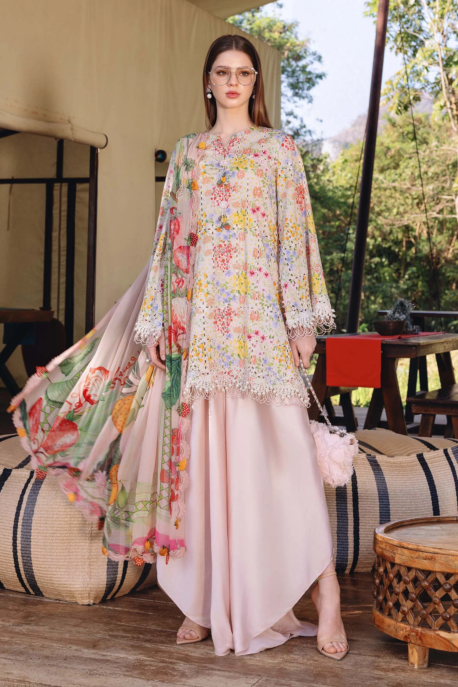 3 Piece Embroidered Lawn Suit - MPT-2914-A