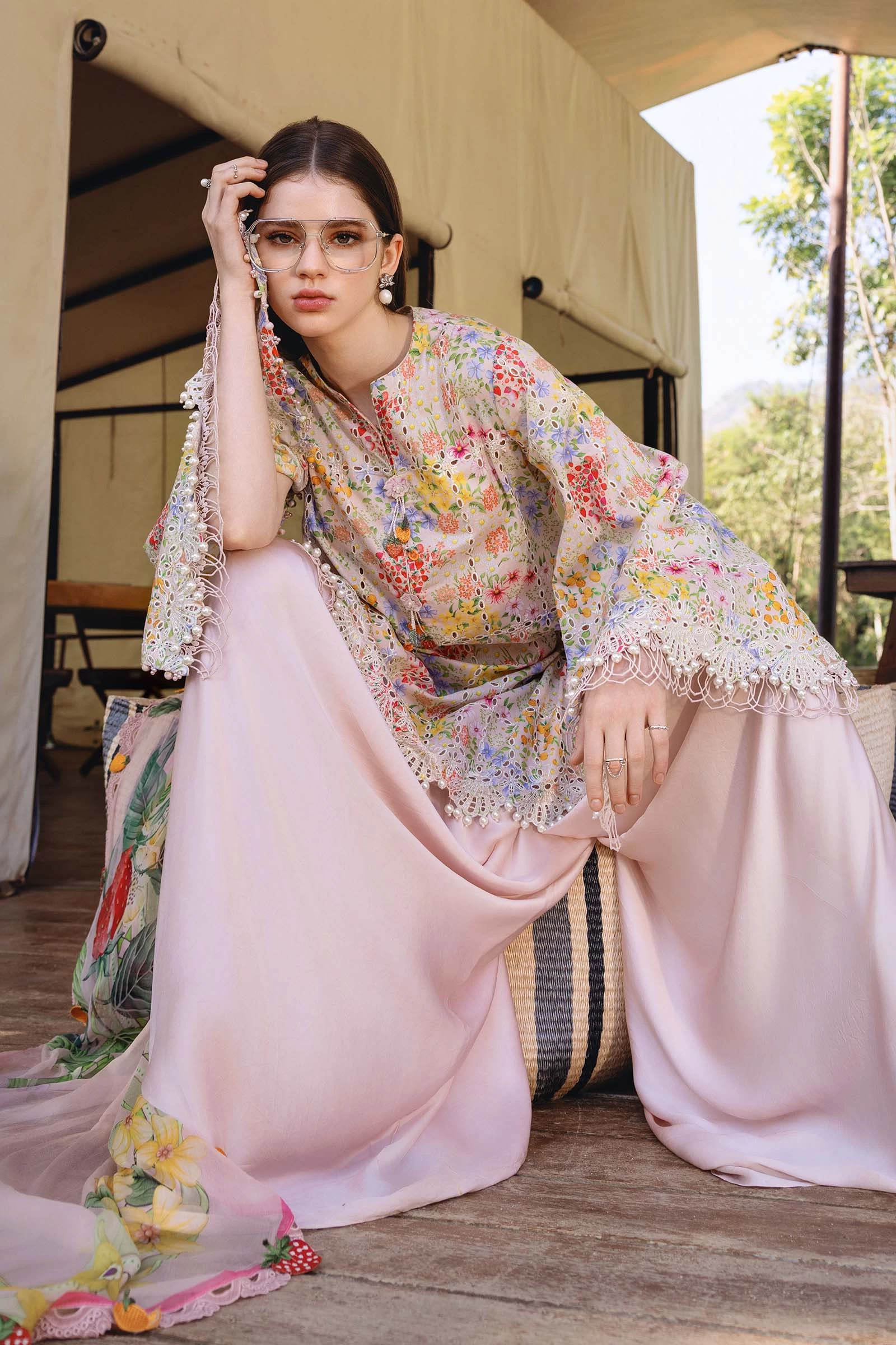 3 Piece Embroidered Lawn Suit - MPT-2914-A