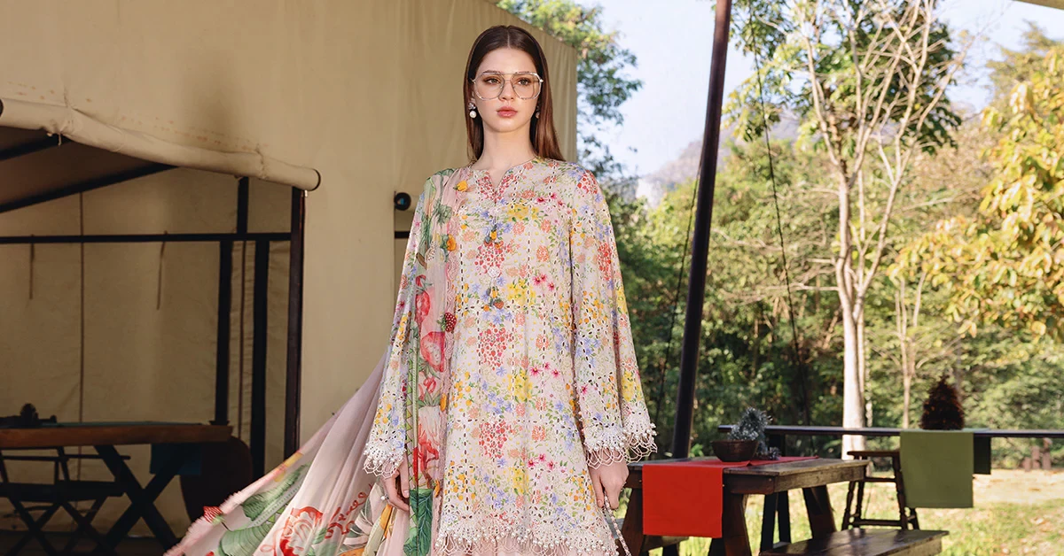 3 Piece Embroidered Lawn Suit - MPT-2914-A