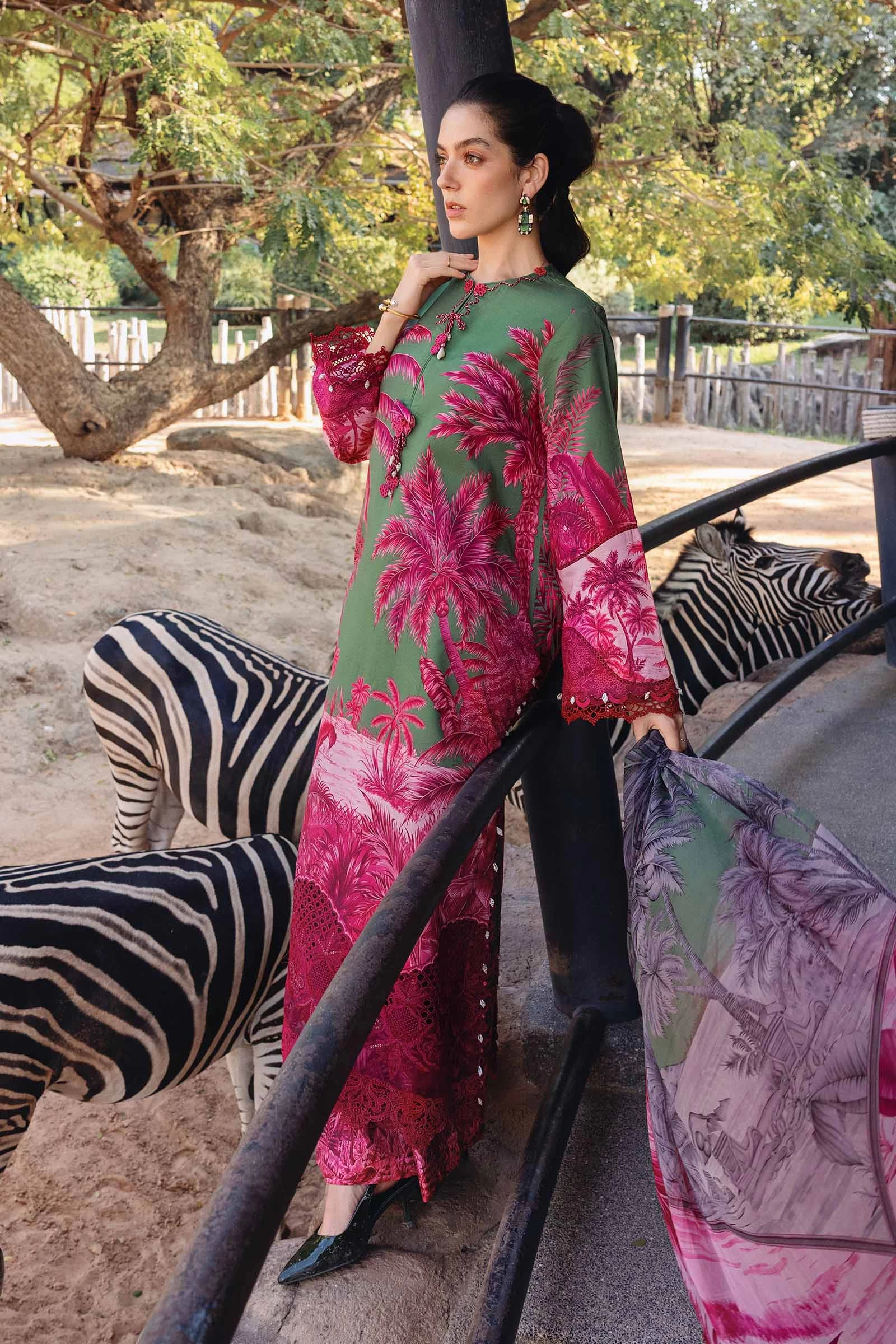 3 Piece Embroidered Lawn Suit - MPT-2911-B