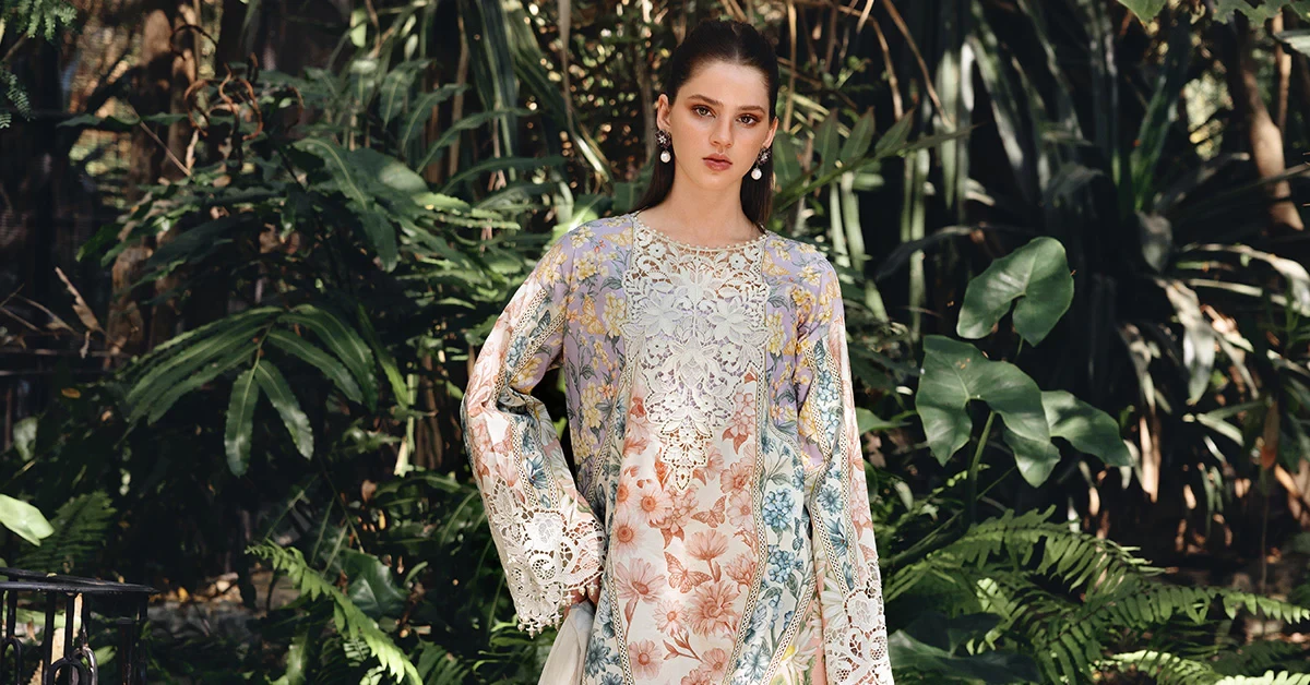 3 Piece Embroidered Lawn Suit - MPT-2910-B