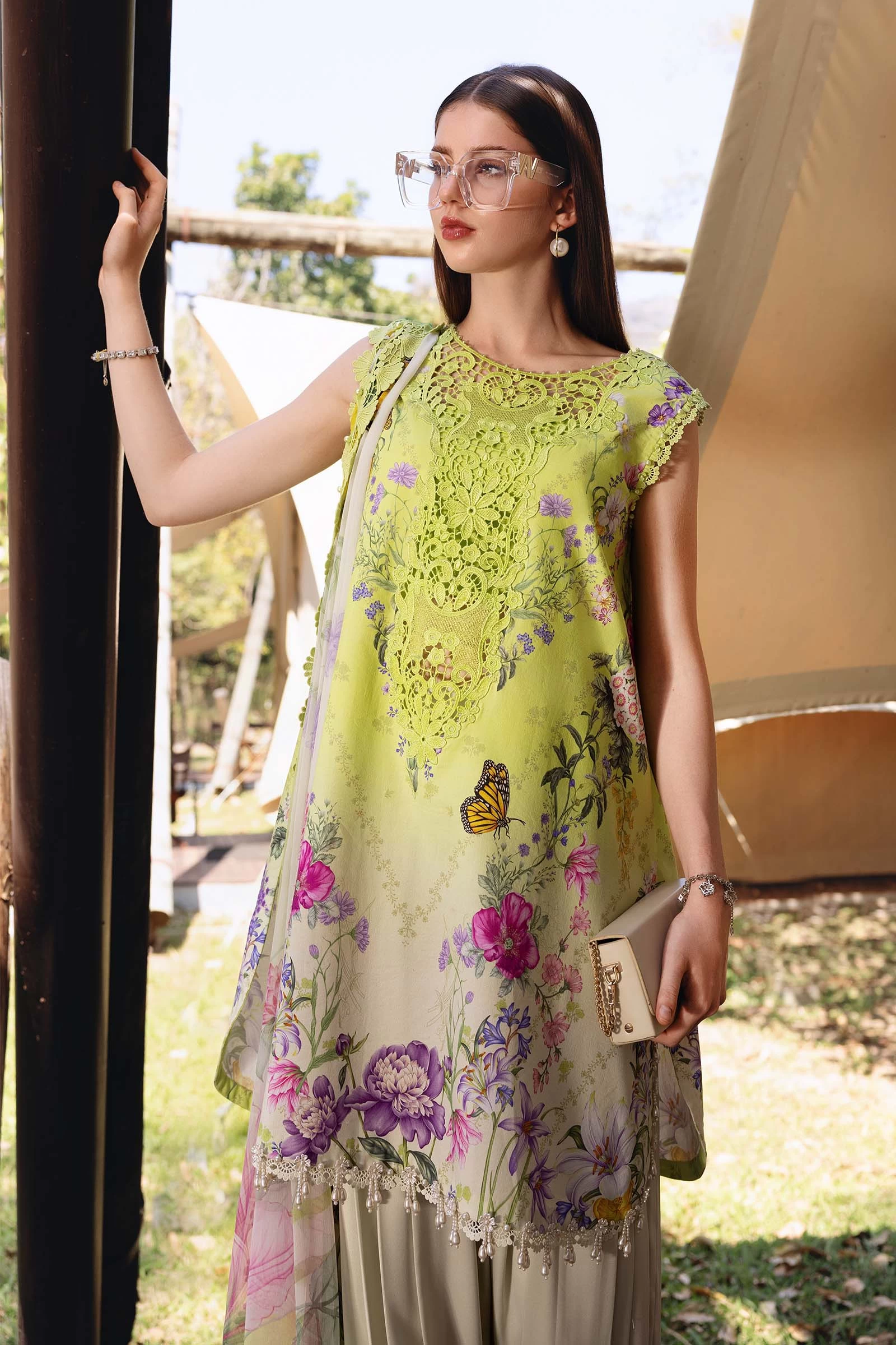 3 Piece Embroidered Lawn Suit - MPT-2909-A