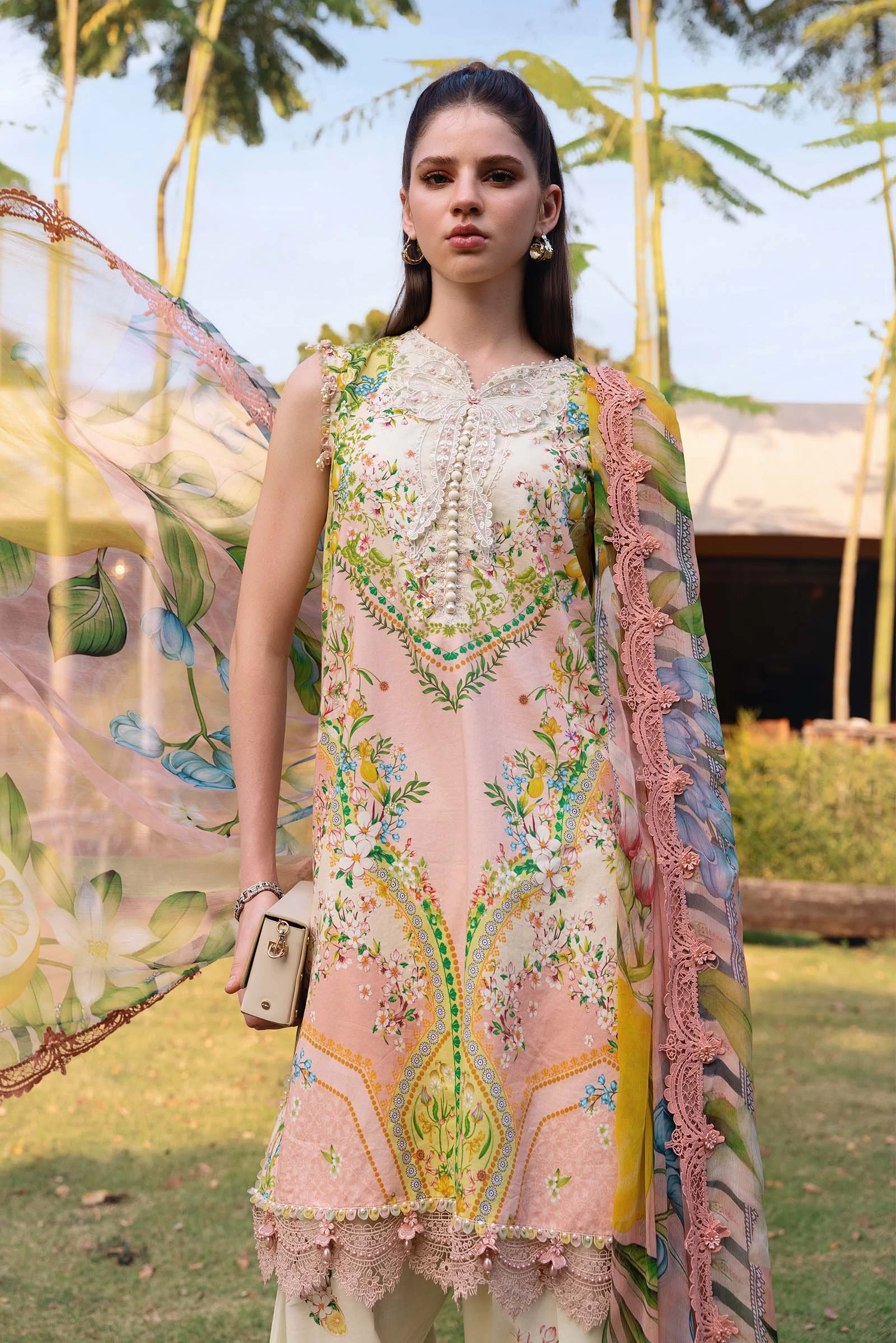 3 Piece Embroidered Lawn Suit - MPT-2908-A