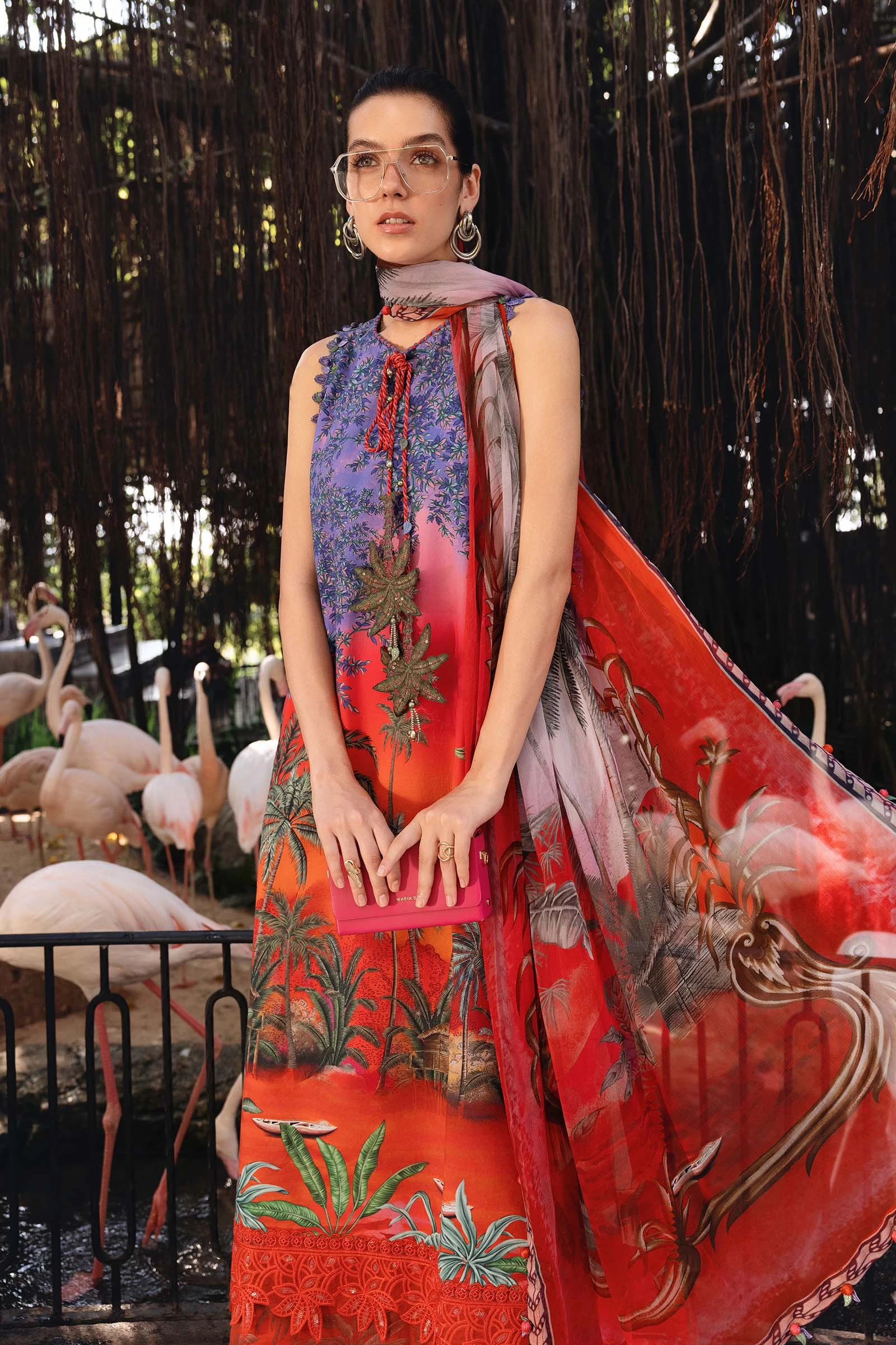 3 Piece Embroidered Lawn Suit - MPT-2907-B