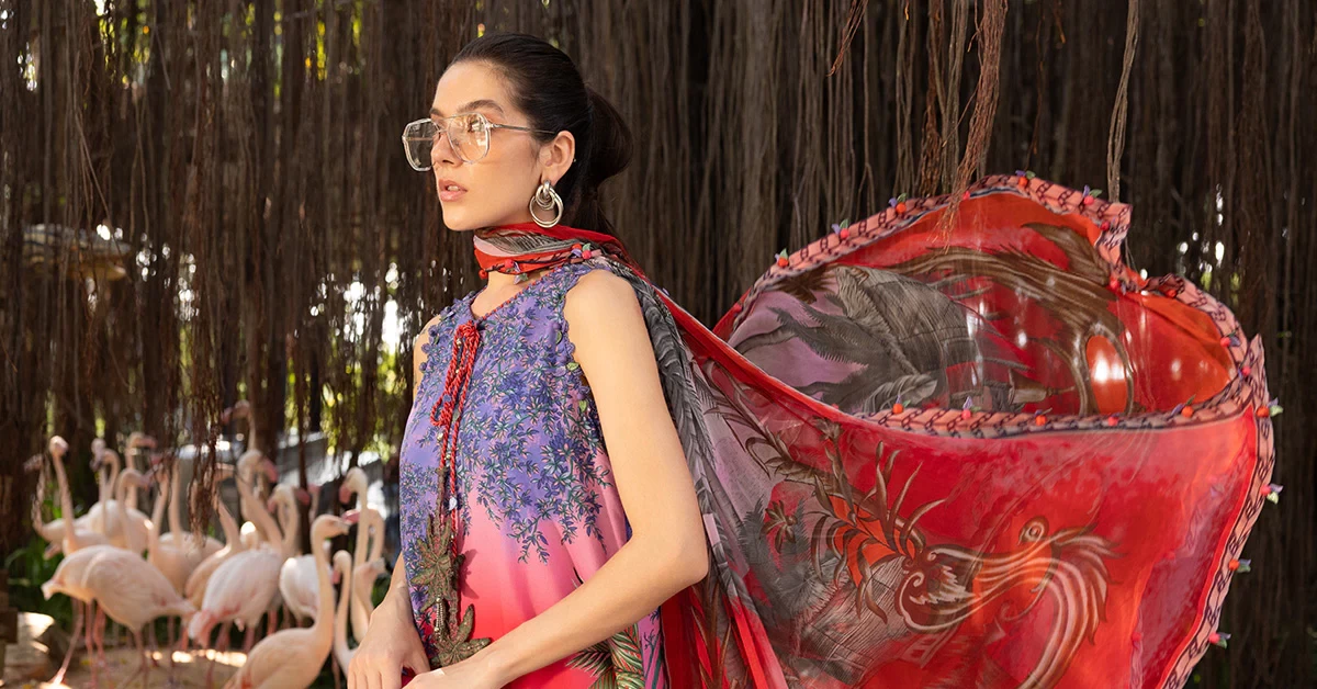 3 Piece Embroidered Lawn Suit - MPT-2907-B