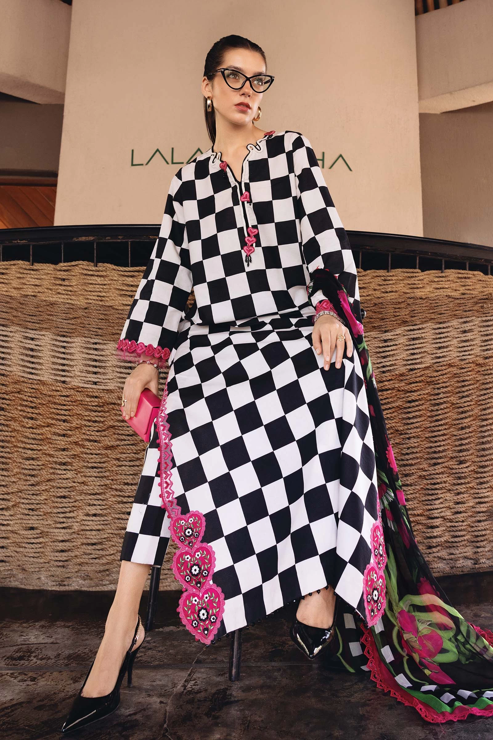 3 Piece Embroidered Lawn Suit  - MPT-2906-B