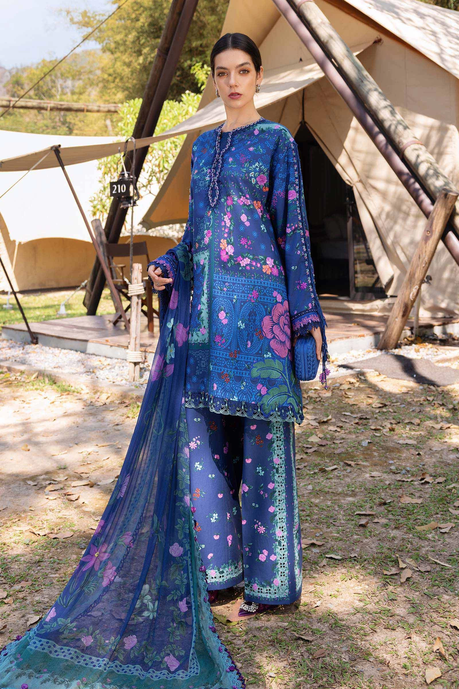 3 Piece Embroidered Lawn Suit - MPT-2904-B
