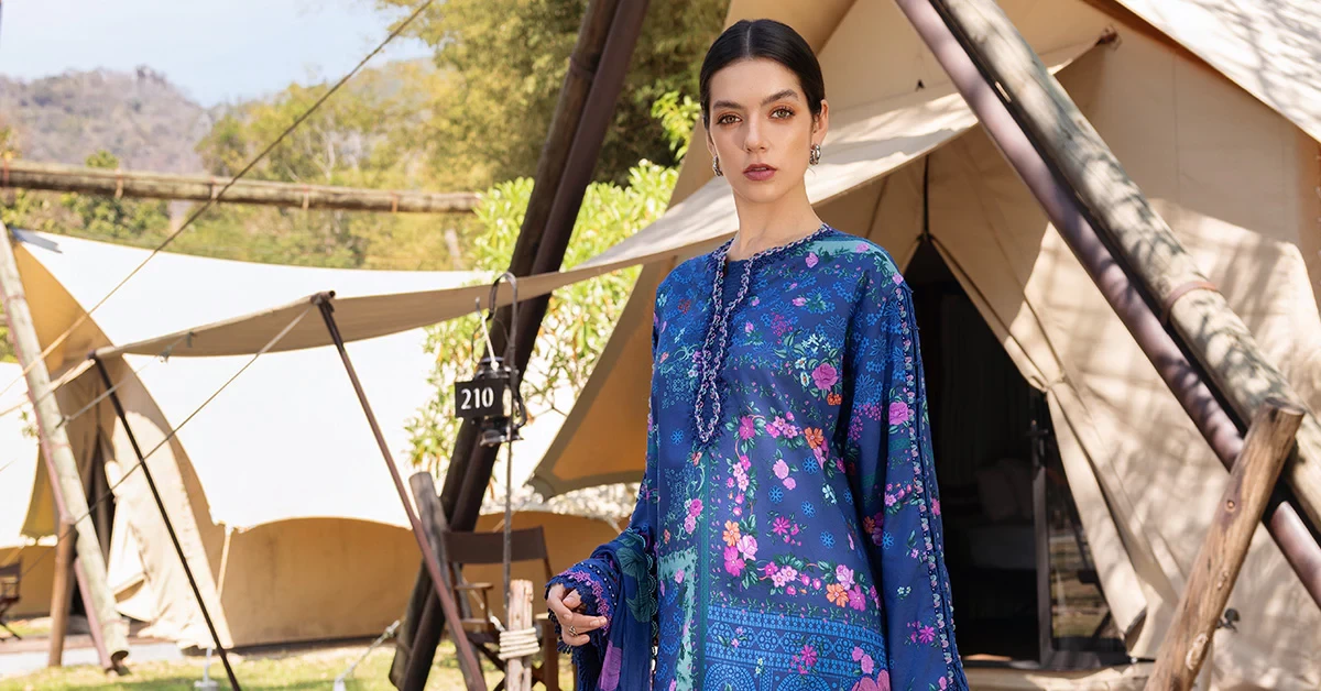 3 Piece Embroidered Lawn Suit - MPT-2904-B