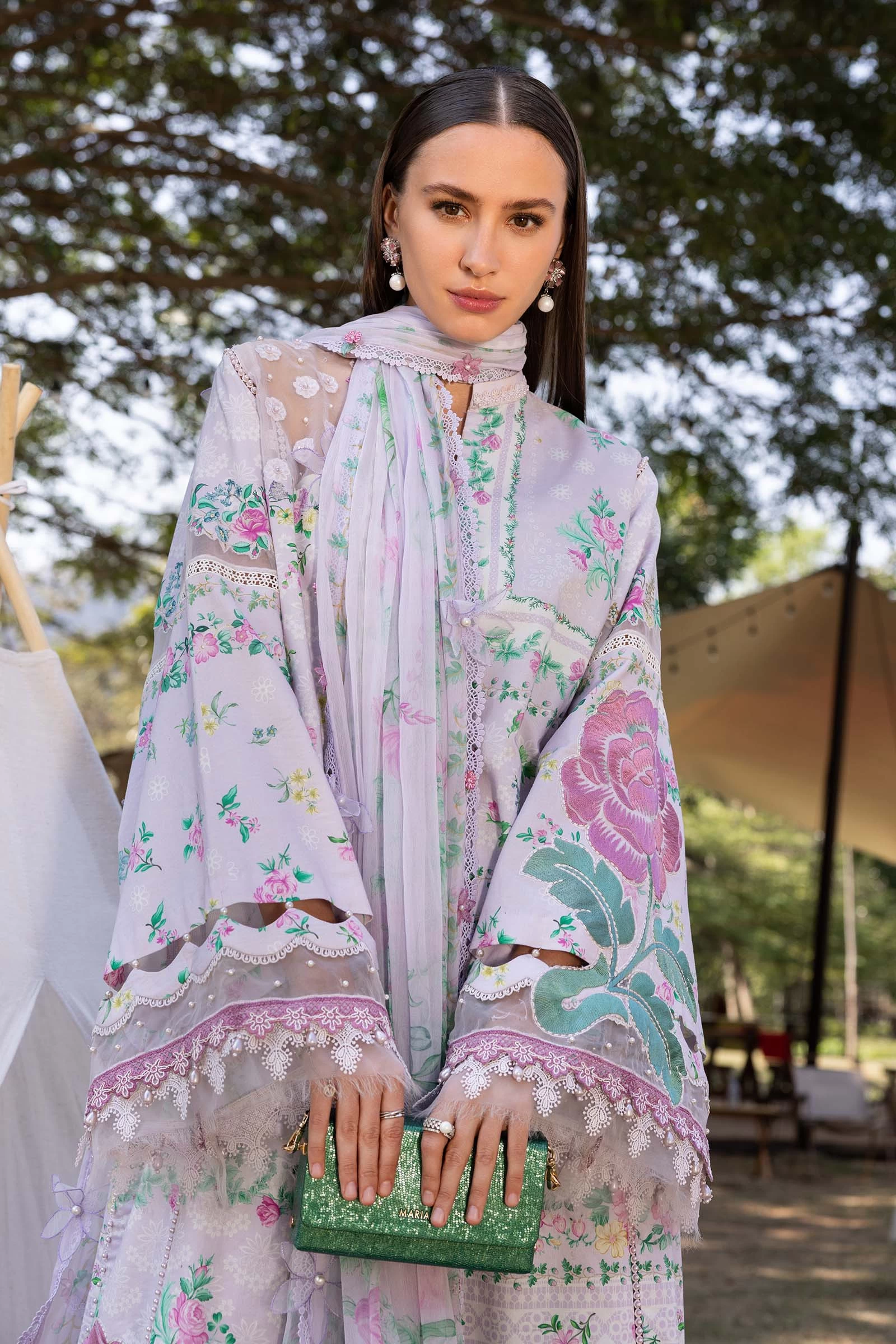 3 Piece Embroidered Lawn Suit - MPT-2904-A