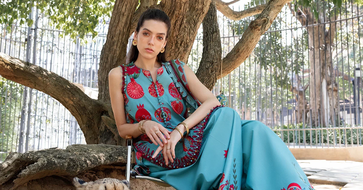 3 Piece Embroidered Lawn Suit - MPT-2903-B