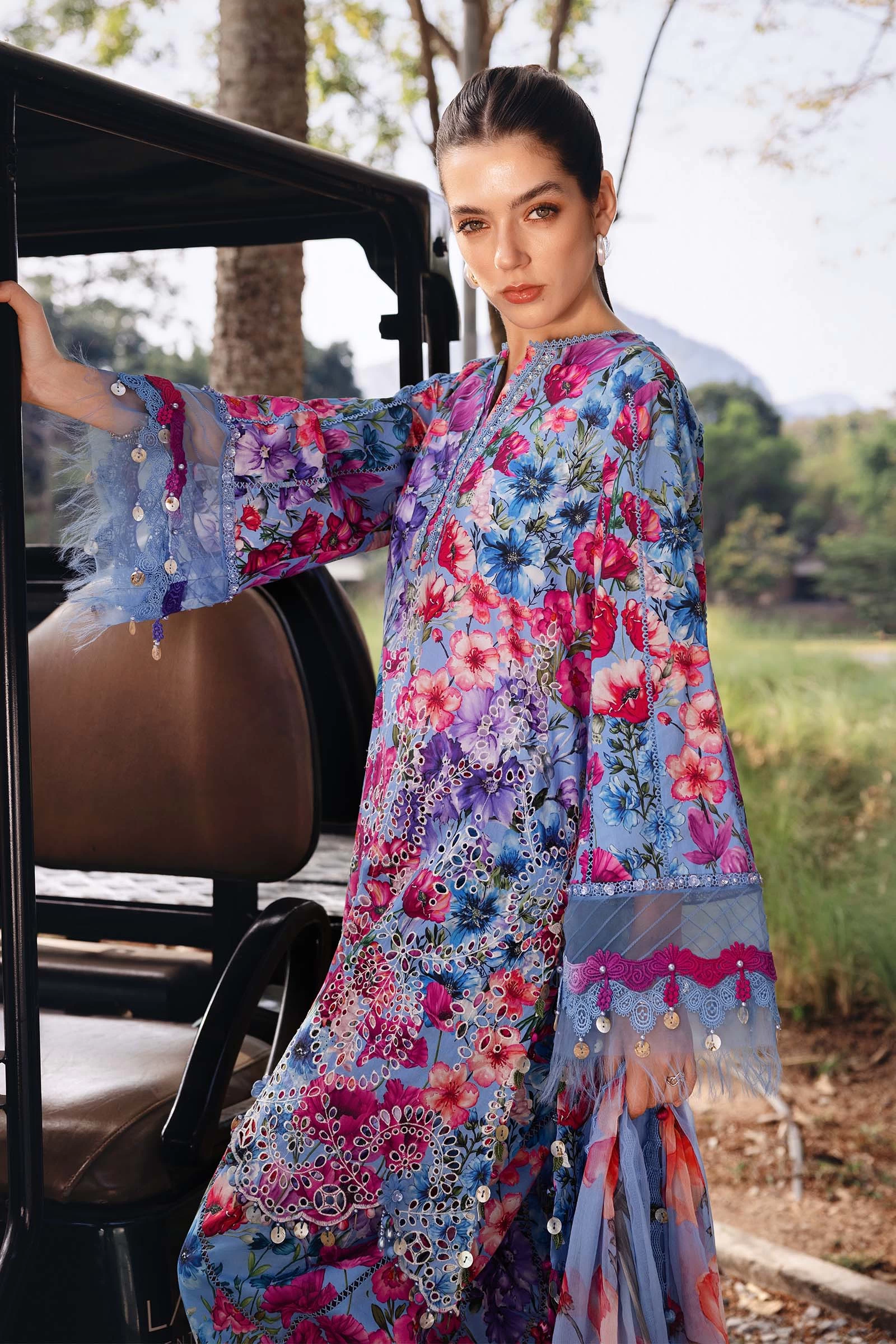 3 Piece Embroidered Lawn Suit - MPT-2902-B