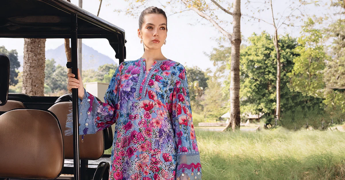 3 Piece Embroidered Lawn Suit - MPT-2902-B