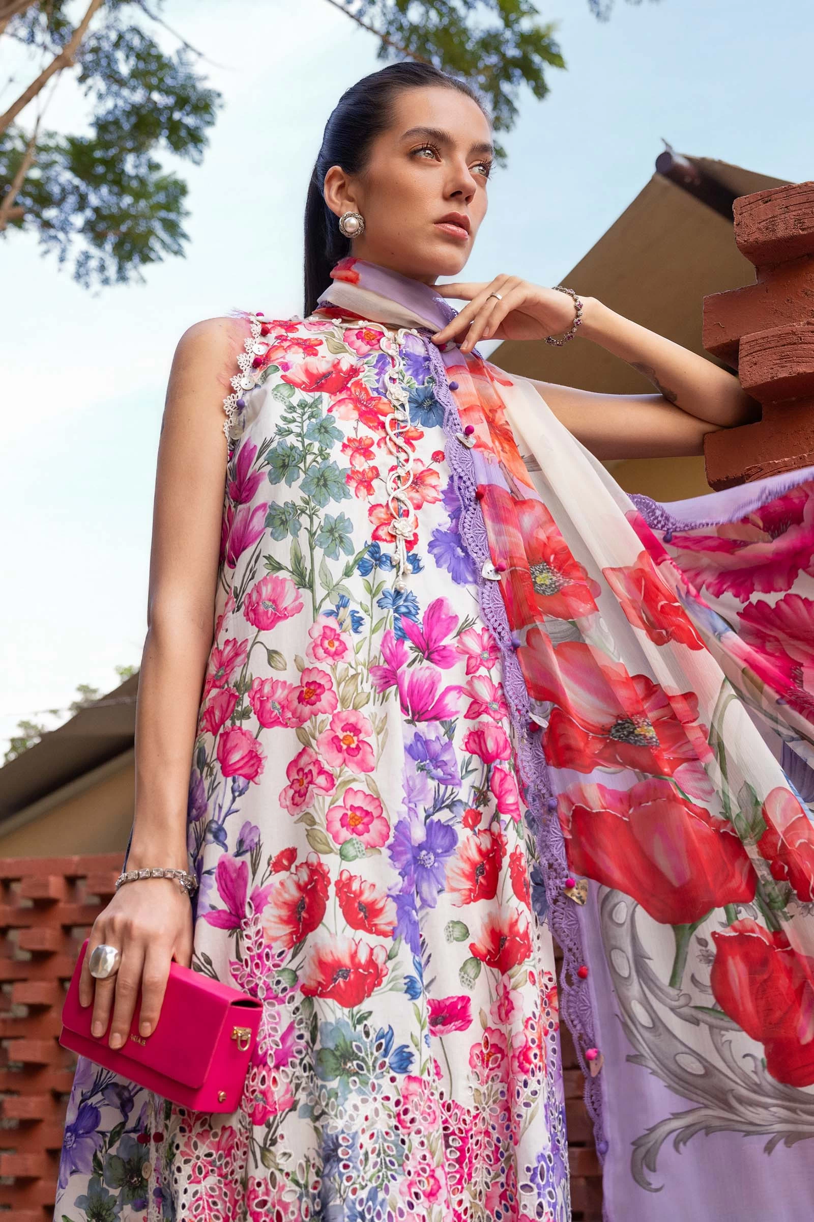 3 Piece Embroidered Lawn Suit - MPT-2902-A