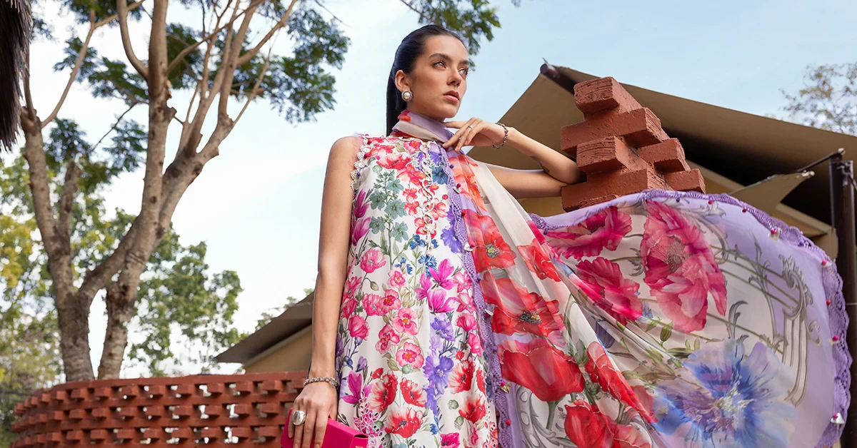 3 Piece Embroidered Lawn Suit - MPT-2902-A