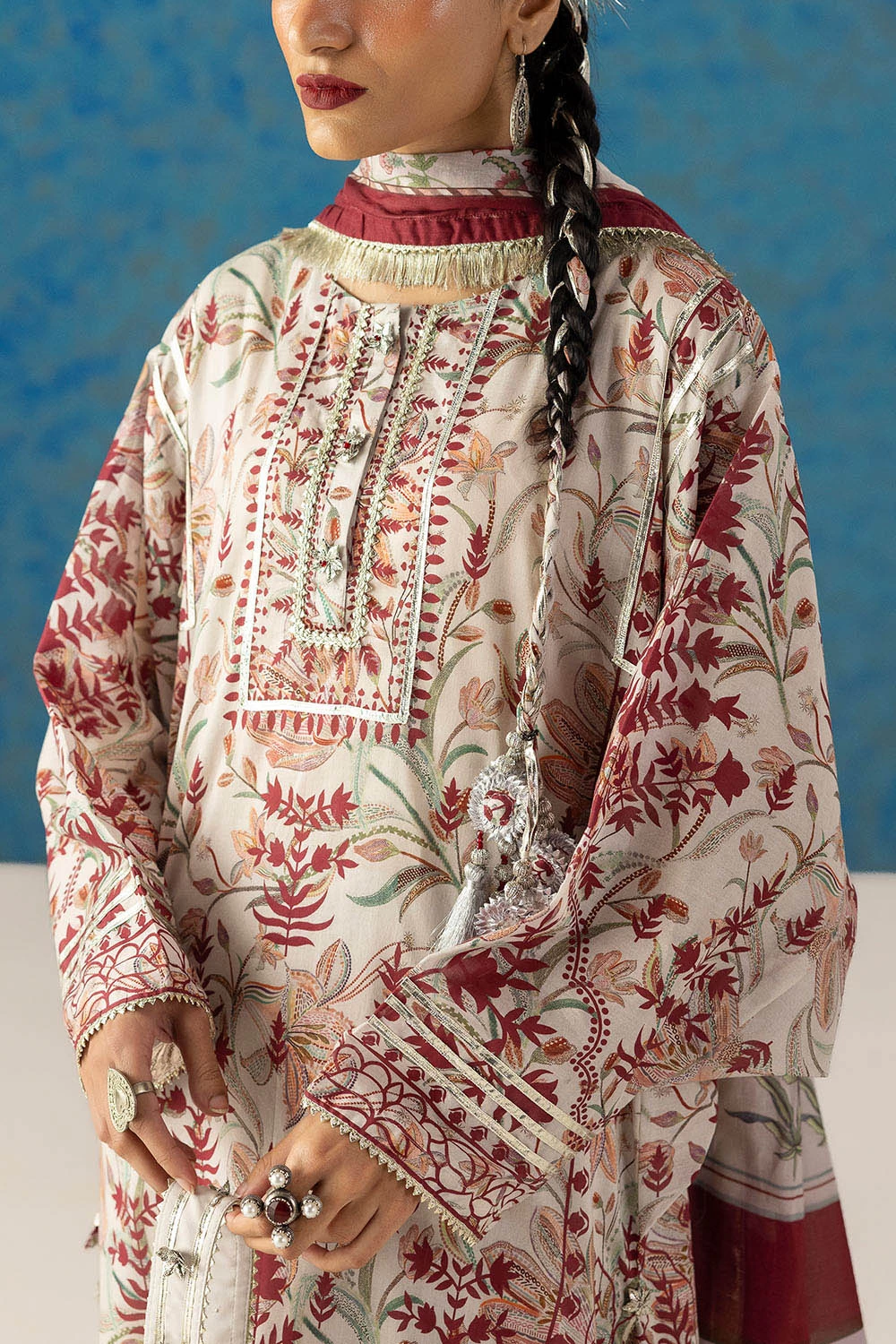 3 Piece Printed Lawn Suit with Dupatta CL-62138 - W-FB-HT-26-455538