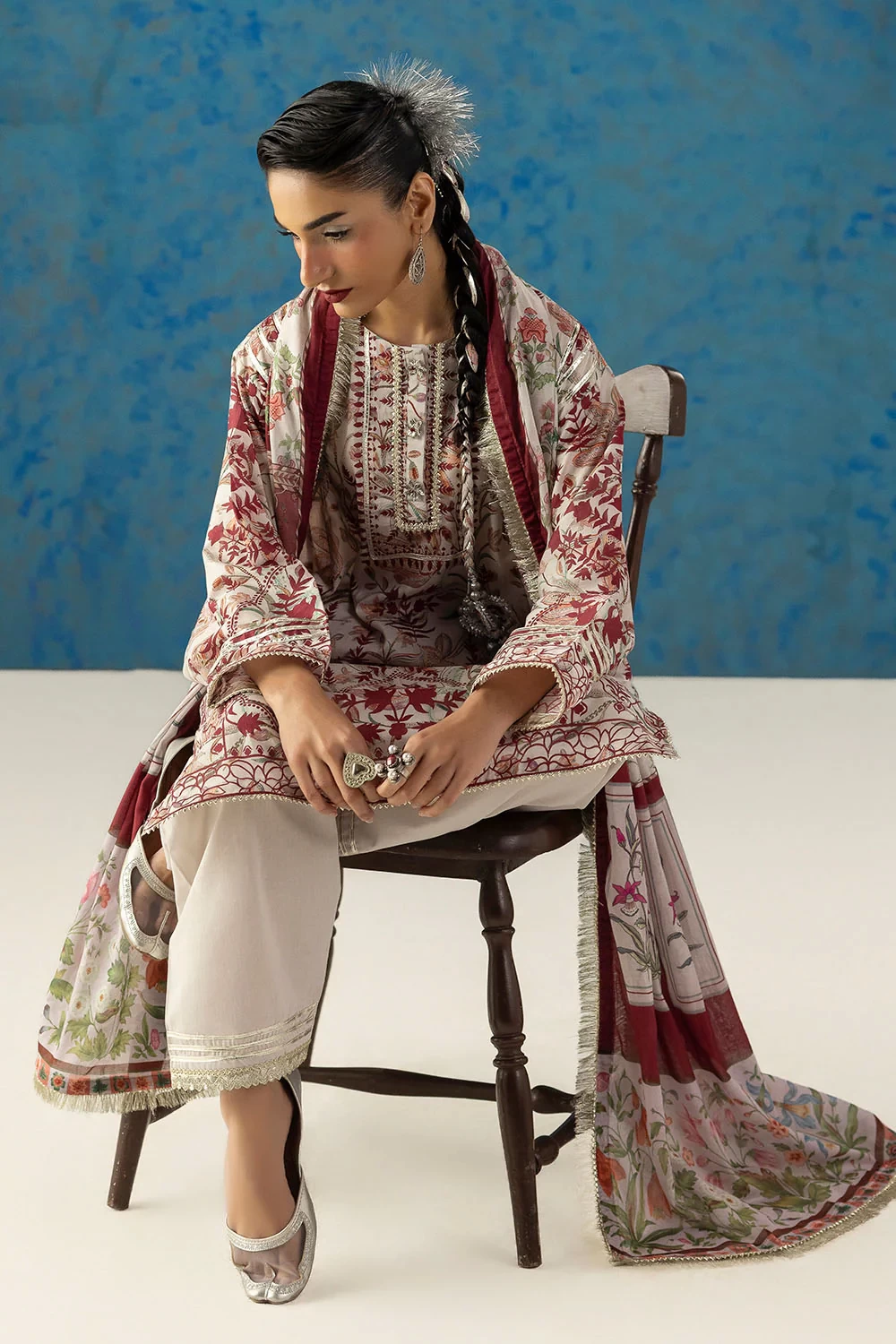 3 Piece Printed Lawn Suit with Dupatta CL-62138 - W-FB-HT-26-455538