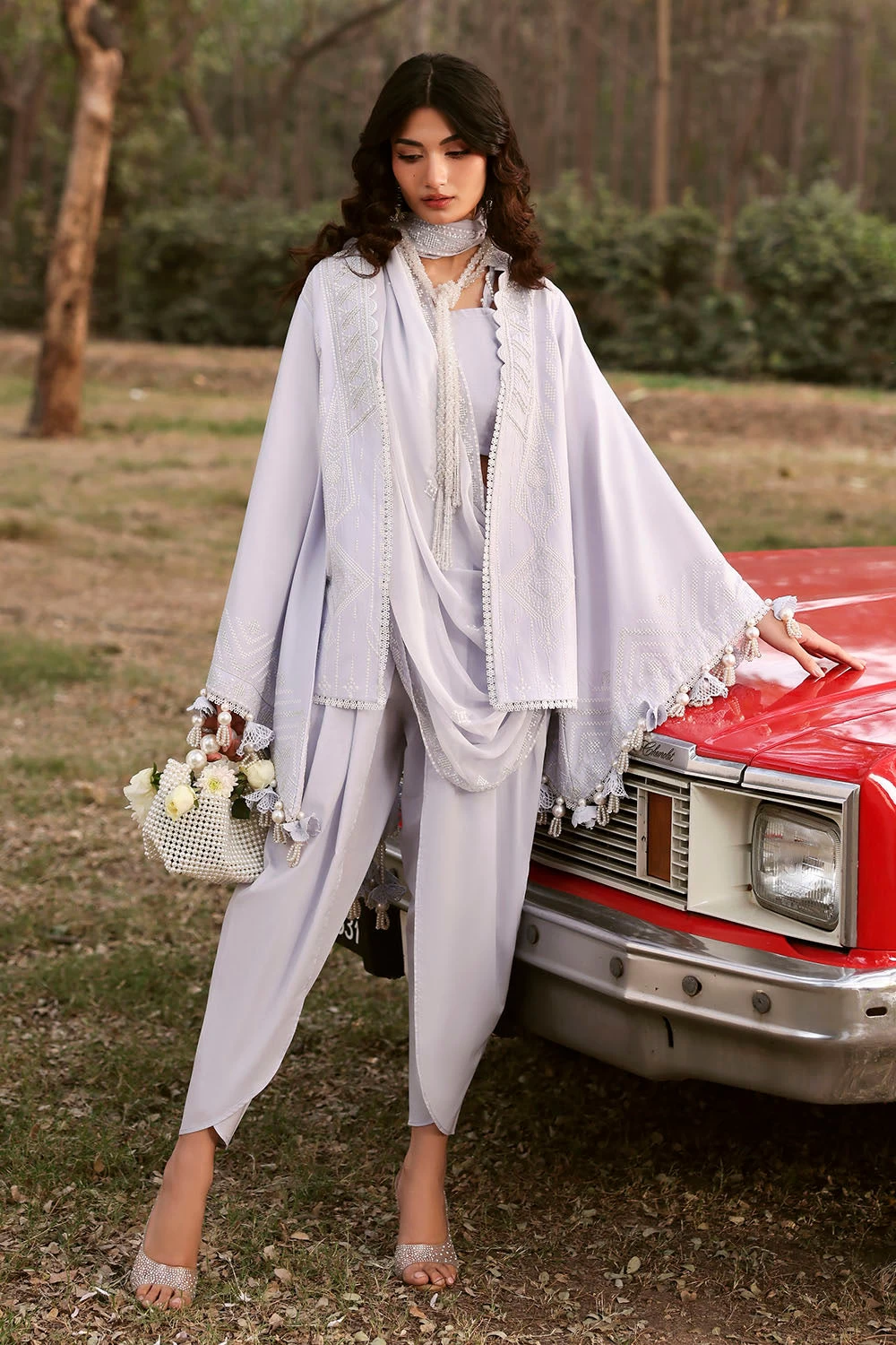 3 Piece Embroidered Lawn Suit with Embroidered Chiffon Dupatta KD-62007 - W-FB-L