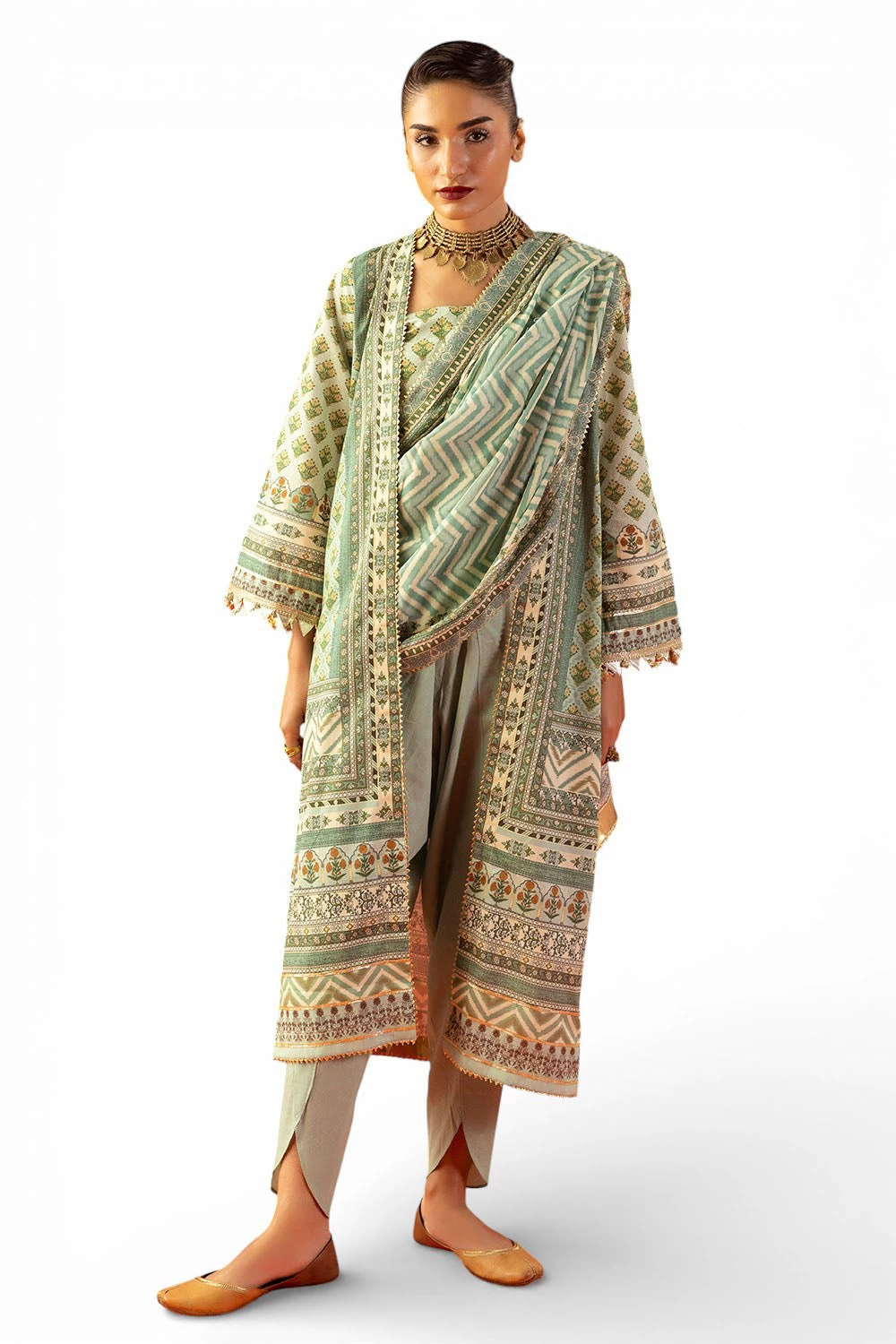 3 Piece Printed Lawn Suit with Dupatta CL-62211 - W-FB-HT-26-455536