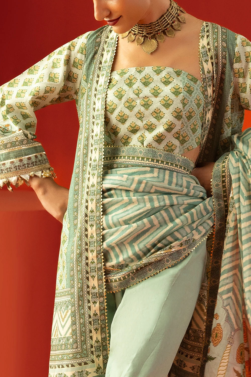 3 Piece Printed Lawn Suit with Dupatta CL-62211 - W-FB-HT-26-455536