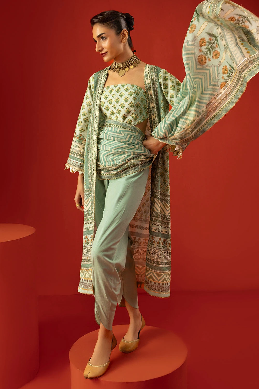3 Piece Printed Lawn Suit with Dupatta CL-62211 - W-FB-HT-26-455536
