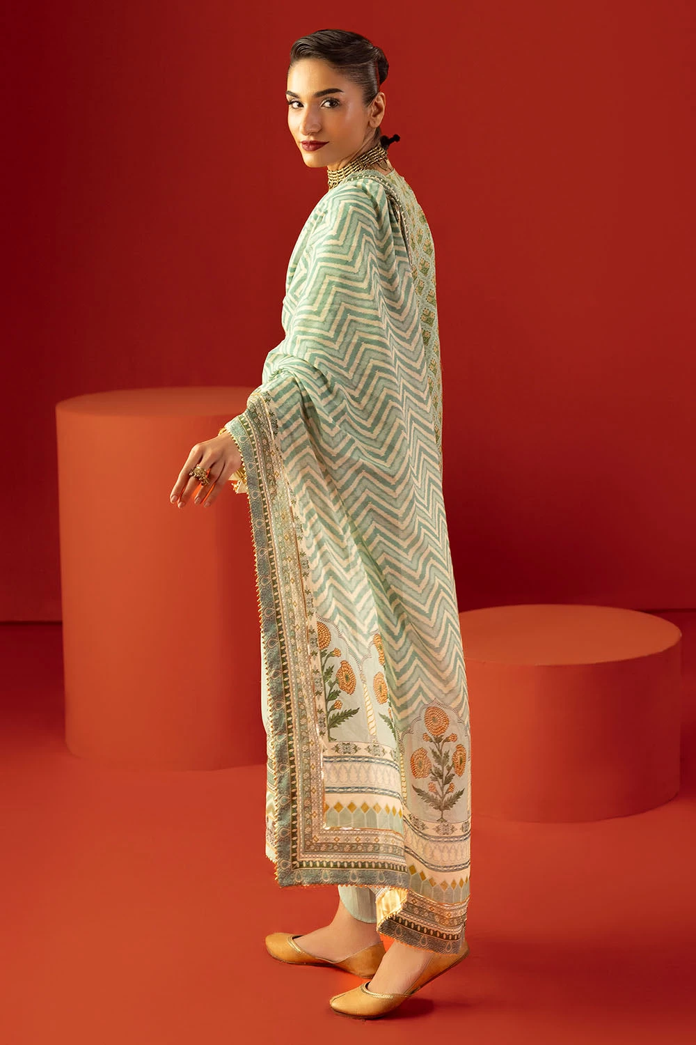 3 Piece Printed Lawn Suit with Dupatta CL-62211 - W-FB-HT-26-455536