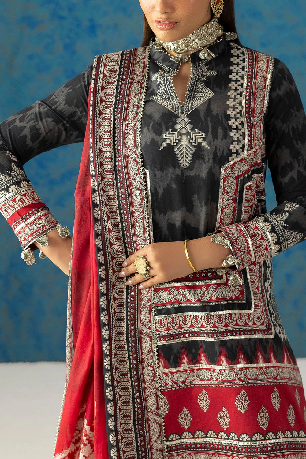 3 Piece Printed Lawn Suit with Dupatta CL-62229 - W-FB-HT-26-455537