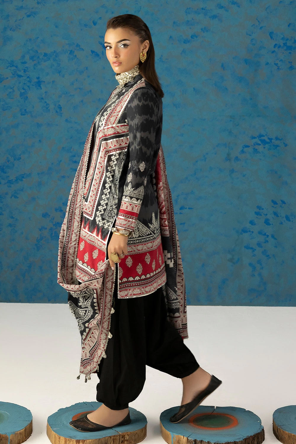 3 Piece Printed Lawn Suit with Dupatta CL-62229 - W-FB-HT-26-455537