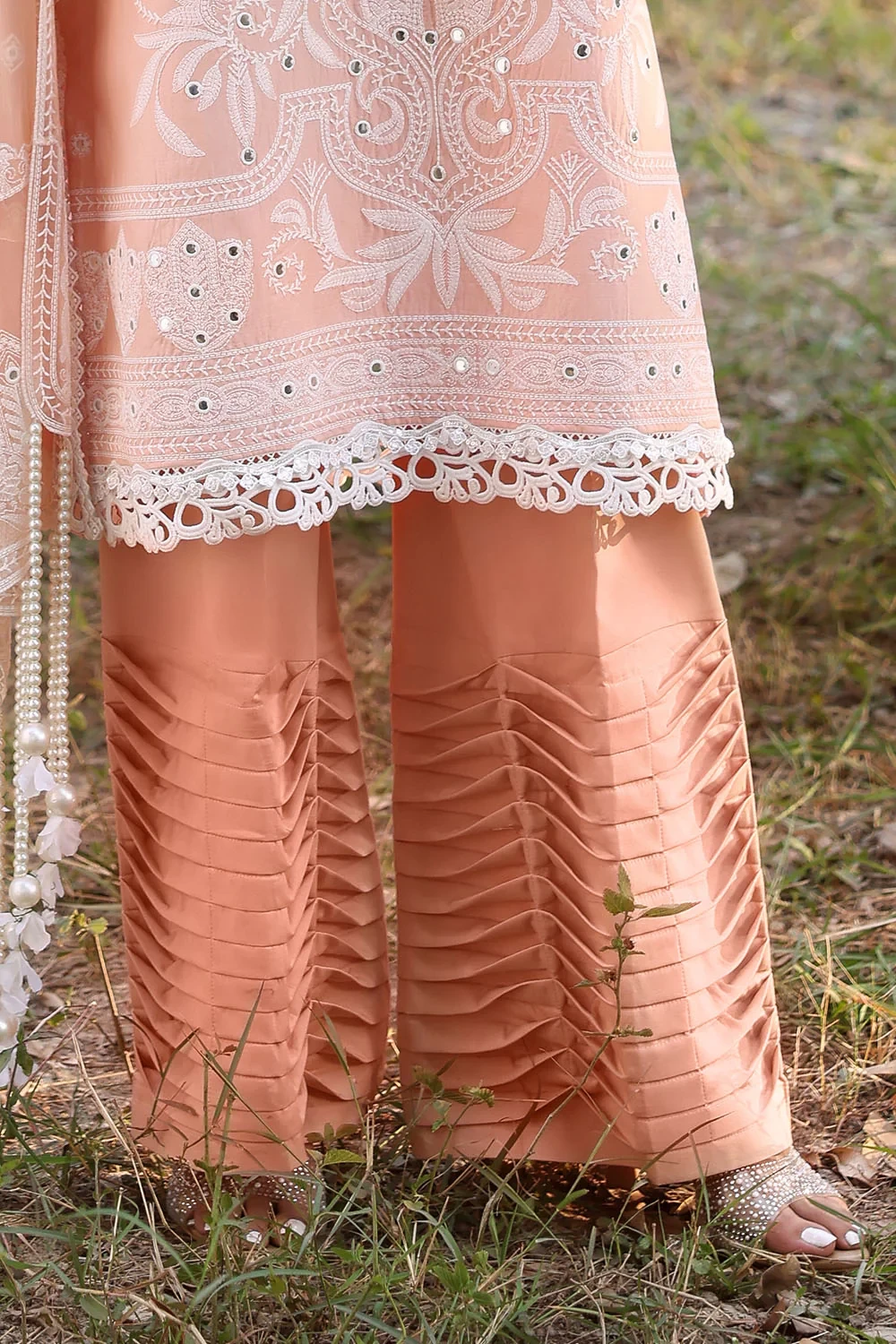 3 Piece Sequins Embroidered Lawn Suit with Chiffon Dupatta PM-62022 - W-FB-LUX-2