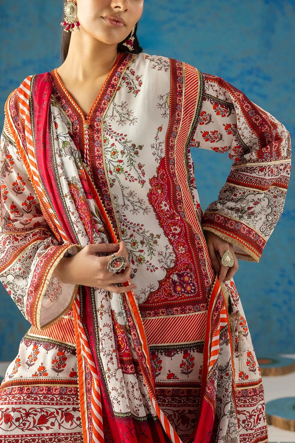 3 Piece Printed Lawn Suit with Dupatta CL-62181 -
