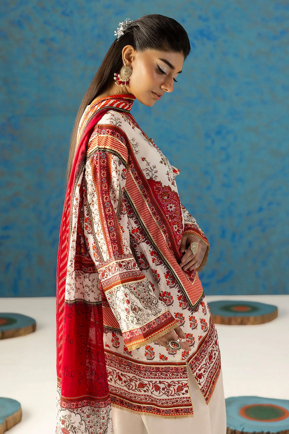 3 Piece Printed Lawn Suit with Dupatta CL-62181 -