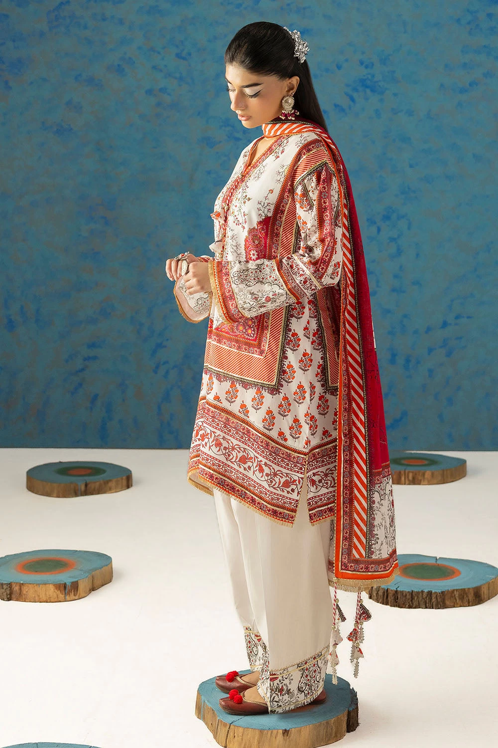 3 Piece Printed Lawn Suit with Dupatta CL-62181 -