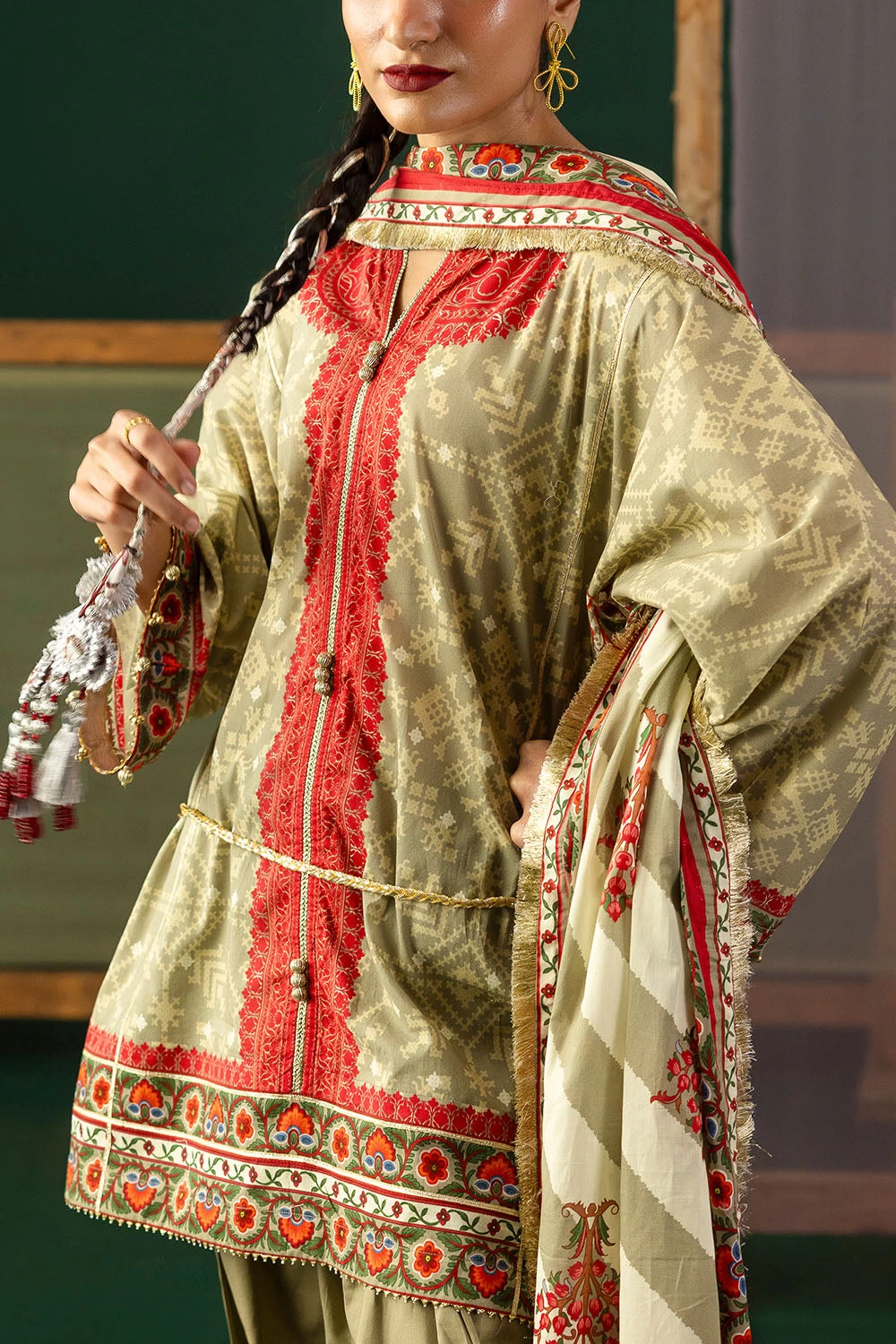 3 Piece Printed Lawn Suit with Dupatta CL-62247 - W-FB-HT-26-455542