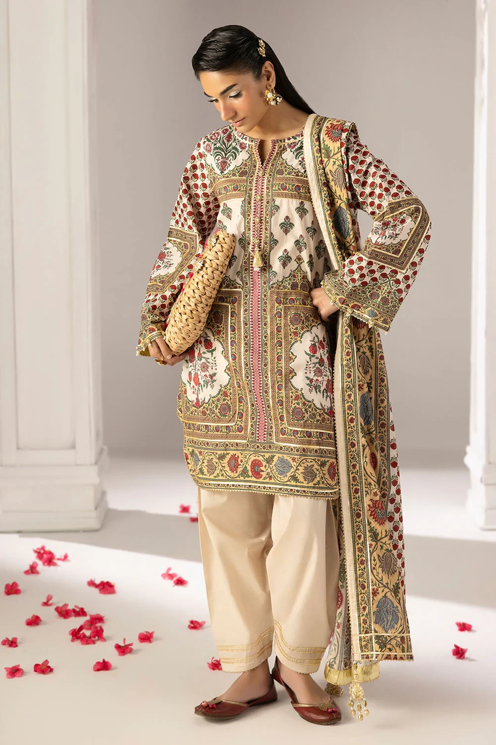 3 Piece Printed Lawn Suit with Dupatta CL-62248 - W-FB-HT-26-455543