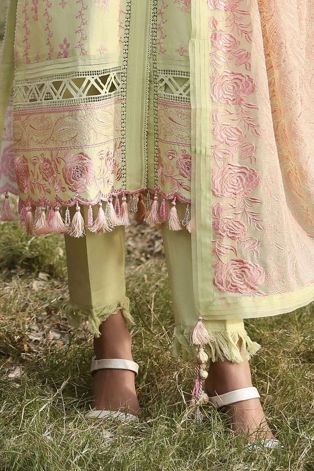 3 Piece Embroidered Lawn Suit with Embroidered Chiffon Dupatta PM-62016 - W-FB-L