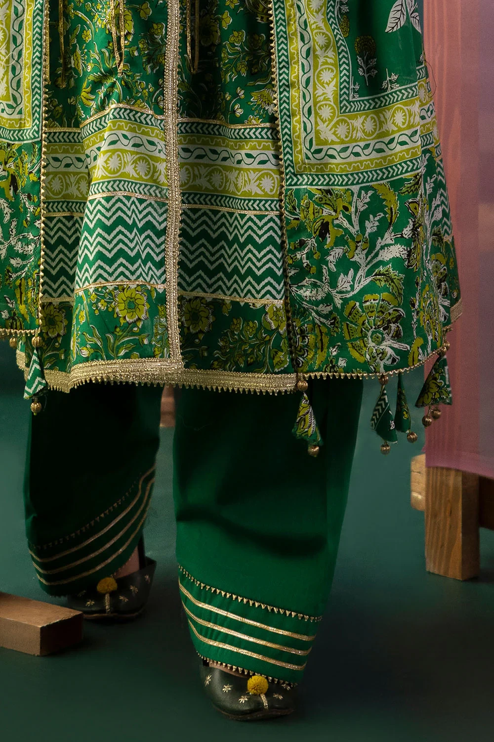 3 Piece Gota Embroidered Lawn Suit with Printed Lawn Dupatta CL-62042 - W-FB-HT-